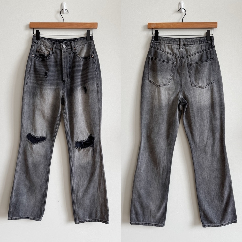 AFRM • Oden Jean in Shadow Grey Wash - Picture 2 of 13
